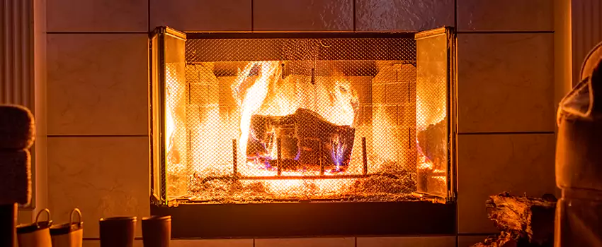 Mendota Hearth Landscape Fireplace Installation in University Park, Texas