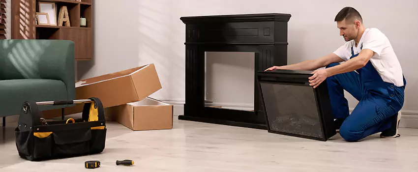 Old Rusted Metal Fireplace Repair And Replacement in University Park, TX