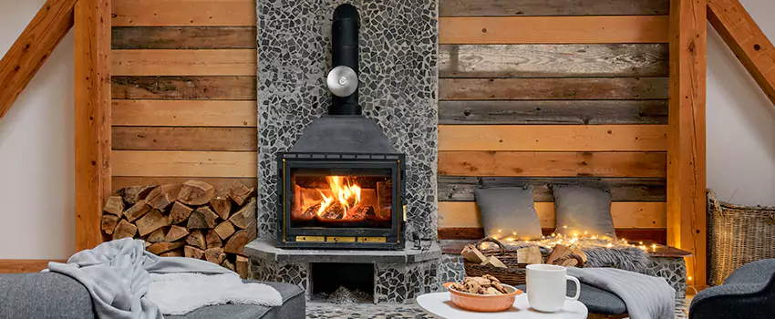 Thelin Hearth Products Direct Vent Gas Stove Fireplace Inspection in University Park, Texas